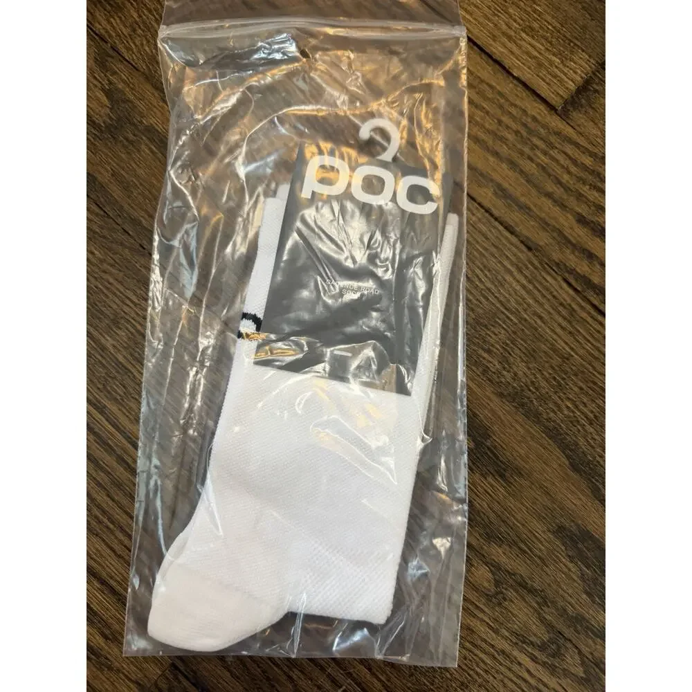 POC White Cadence Road Cycling Sock Men's Sz S 5-7 NWT